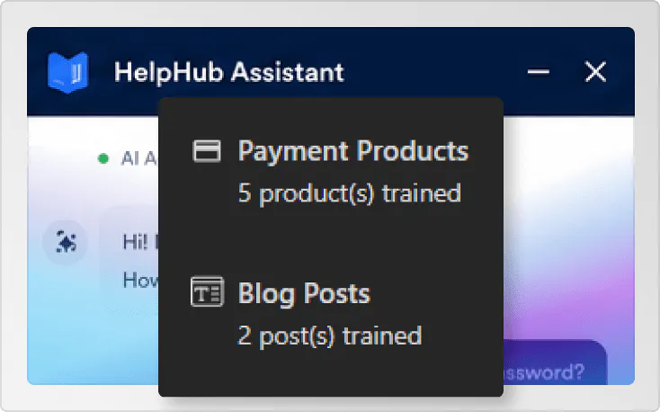 Custom AI agent solution knowledge integration functionality screenshot